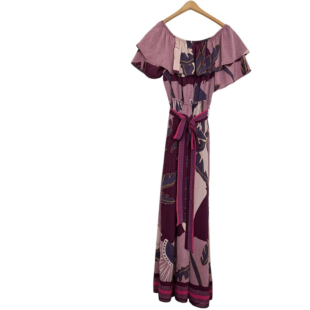 Nine West purple peasant top fluttery maxi skirt - Picture 3 of 6